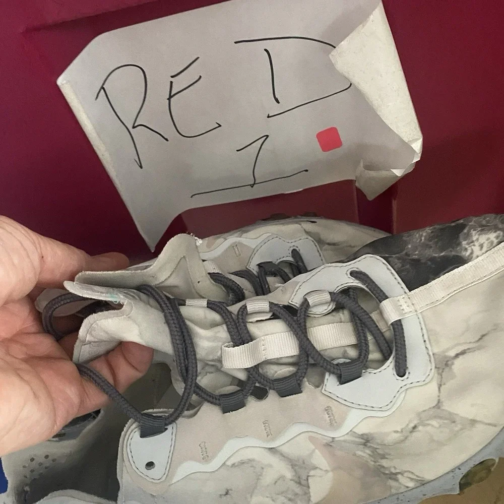 Nike‎ Kendrick Lamar x React Element 55 Pure Platinum Shoes Size 10 Cleaned